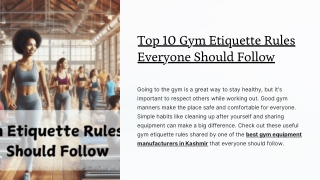 Top 10 Gym Etiquette Rules Everyone Should Follow