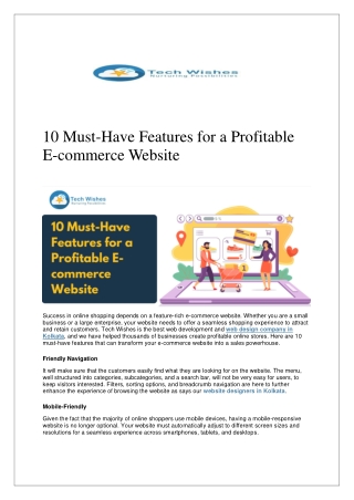 10 must have features for a profitable e commerce