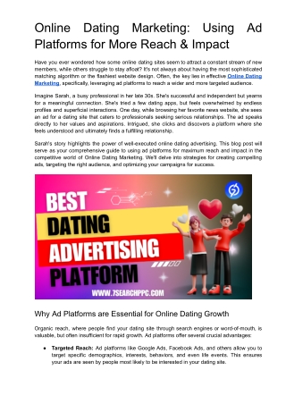 online dating marketing using ad platforms