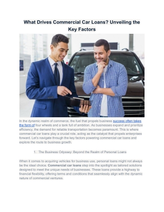 Sydney Truck Loan