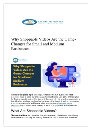 why shoppable videos are the game changer