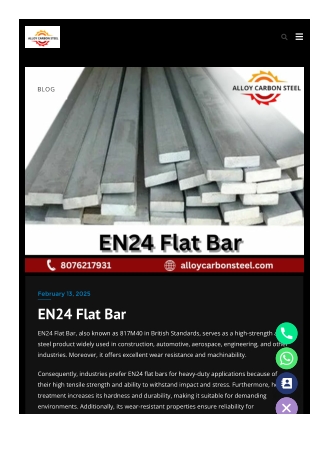 EN24 Flat Bar