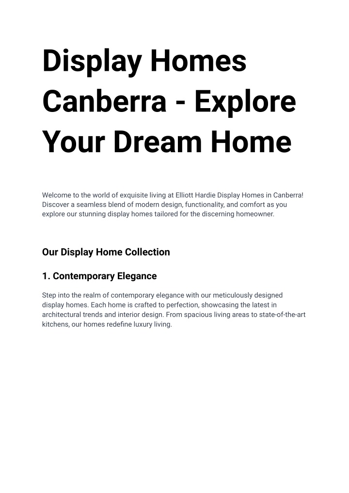 display homes canberra explore your dream home