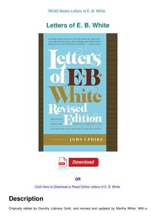 READ Books Letters of E. B. White