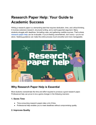 research paper help your guide to academic success