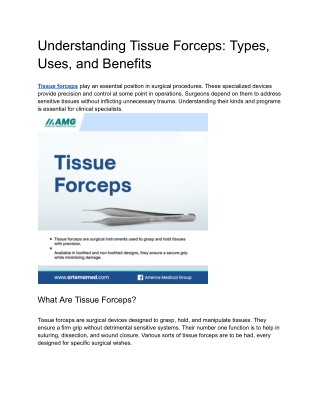 understanding tissue forceps types uses