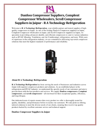 danfoss compressor suppliers complent compressor