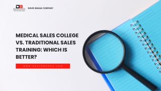 Medical Sales College vs. Traditional Sales Training Which Is Better