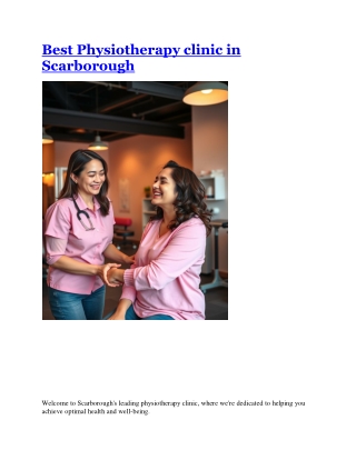 Best Physiotherapy clinic in Scarborough