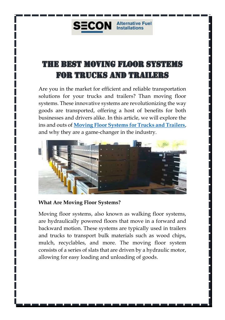 the best moving floor systems the best moving