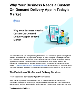 why your business needs a custom on demand