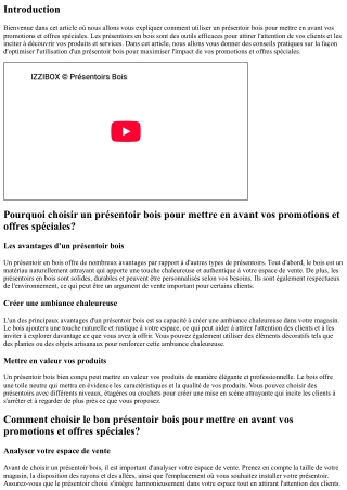 Comment utiliser un présentoir bois pour mettre en avant vos promotions et offre