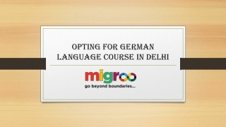 opting for german language course in delhi