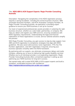 Begin Your NDIS Provider Journey with Expert Guidance from Rpc