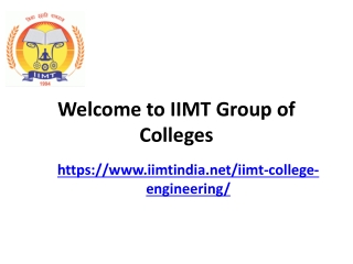 welcome to iimt group of colleges