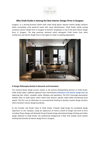 Top Interior Design Firm in Gurgaon | Chalk Studio