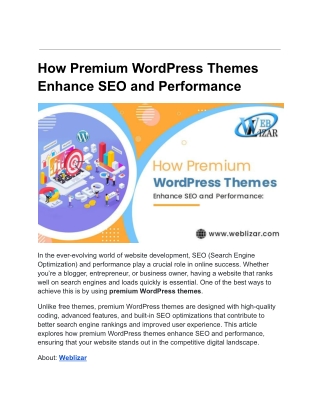 how premium wordpress themes enhance