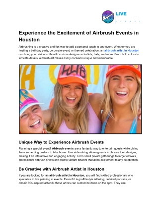 Experience the Excitement of Airbrush Events in Houston