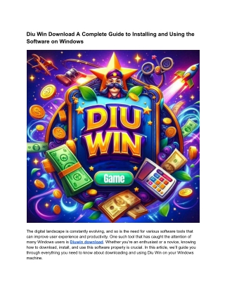 diu win download a complete guide to installing