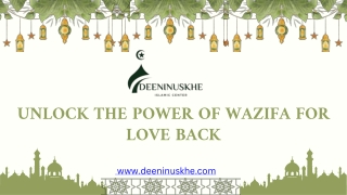 Unlock The Power of Wazifa For Love Back