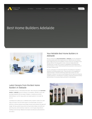 Best Home Builders Adelaide