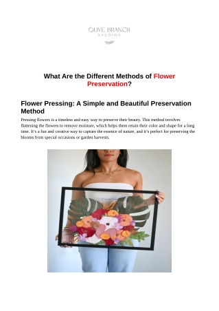 what are the different methods of flower