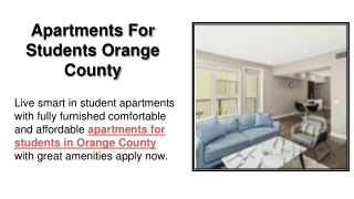 Apartments For Students Orange County