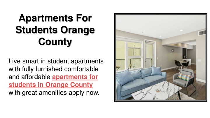 apartments for students orange county