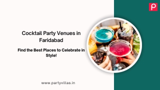 Best Cocktail Party Venues in Faridabad | Partyvillas