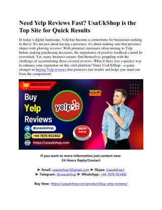 need yelp reviews fast usaukshop is the top site