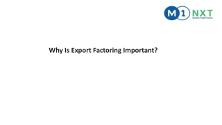 Why Is Export Factoring Important