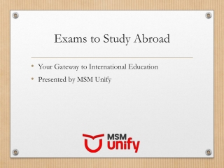 exams to study abroad