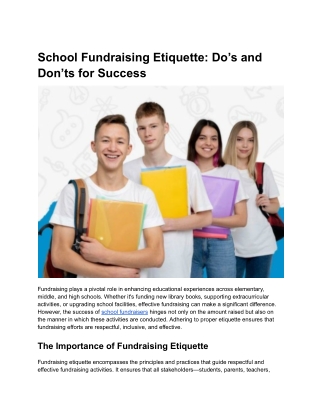 School Fundraising Etiquette_ Do’s and Don’ts for Success
