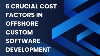 6 crucial cost factors in offshore custom