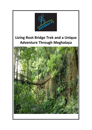 Living Root Bridge Trek and a Unique Adventure Through Meghalaya
