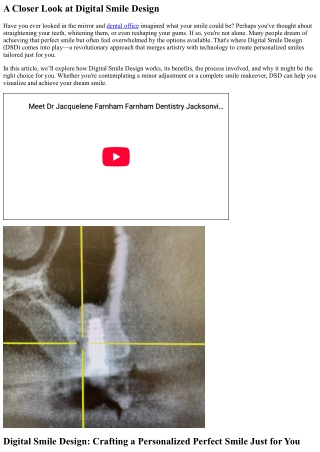a closer look at digital smile design