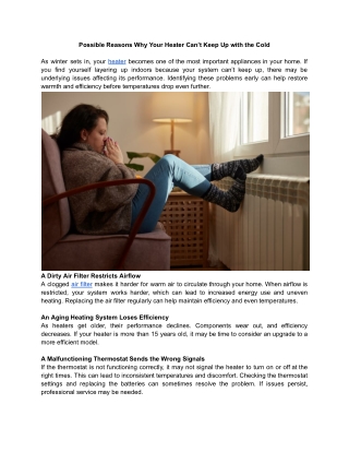 possible reasons why your heater can t keep
