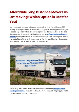 Affordable Long Distance Movers vs DIY Moving_ Which Option is Best for You_