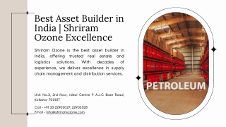 Best Logistics Distribution Company in Eastern India | Shriram Ozone