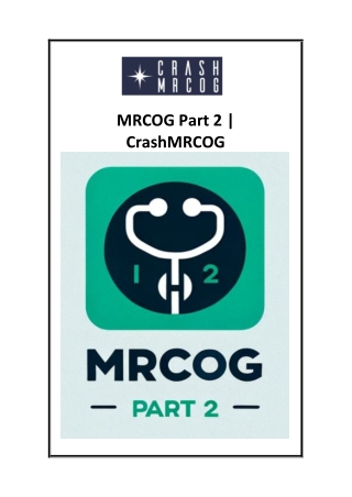 mrcog part 2 crashmrcog