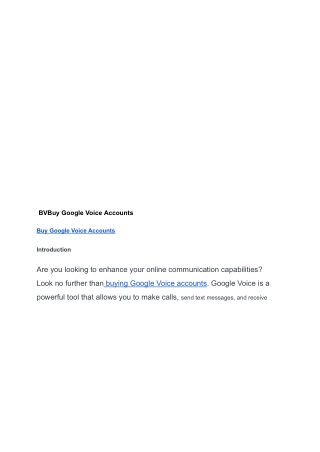 Buy Google Voice Account _ PVA Google Voice-