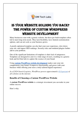 Is Your Website Holding You Back
