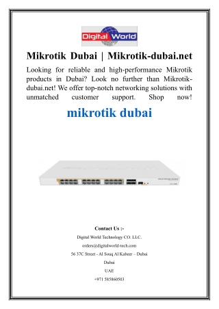 Mikrotik Dubai  Mikrotik-dubai.net