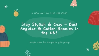 Stay Stylish & Comfortable with Cotton Beanies in the UK!