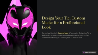 Custom Masks for a Professional Look | Design Your Tie