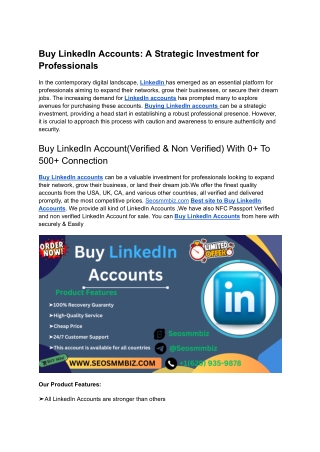 buy linkedin accounts a strategic investment