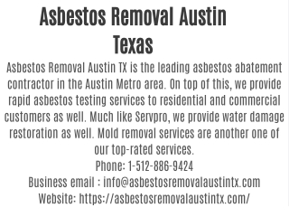 asbestos removal austin texas asbestos removal