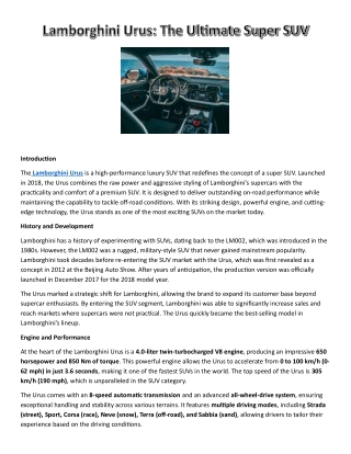 Lamborghini Urus