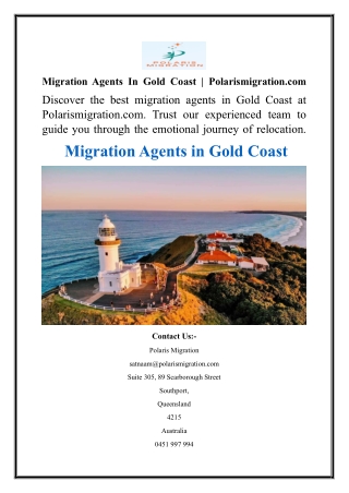 Migration Agents In Gold Coast  Polarismigration.com