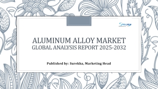 Aluminum Alloy Market Demand, Size, Top Manufacturers, Forecast 2025-2032